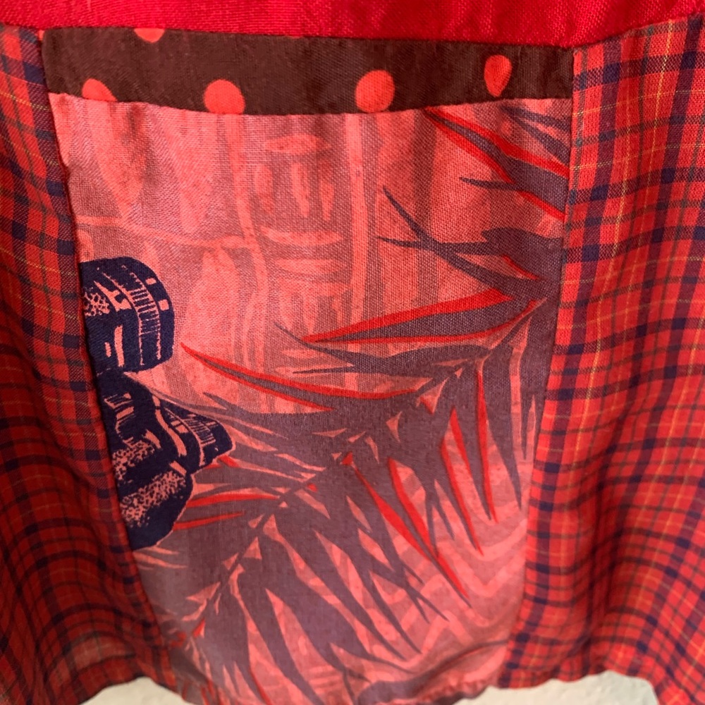 Staley/Gretszinger Vintage Boho Patchwork Red Mix… - image 7